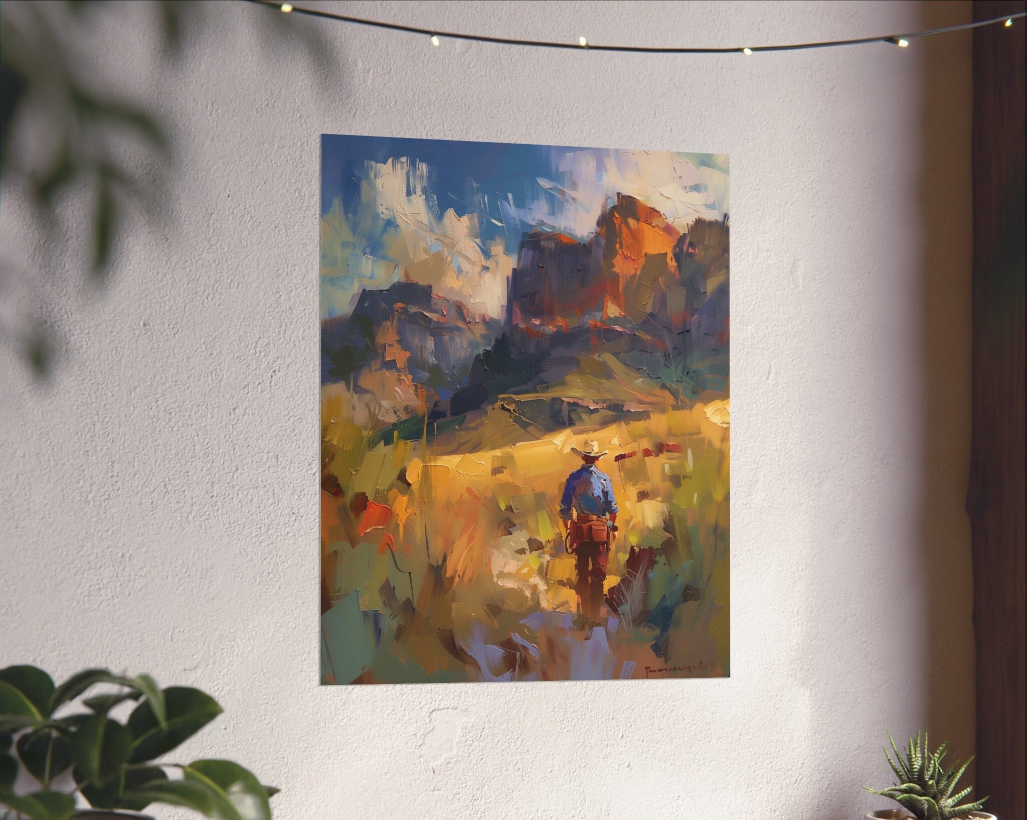 Western Wall Art Print, Western Art Print, Cowboy Wall Art, Modern Wall ...