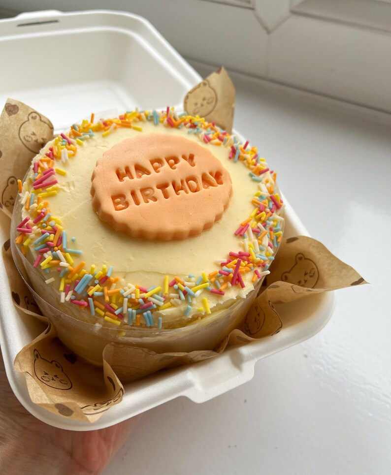 Bento Lunchbox Mini Small Cake By Post, Celebration Cake, Birthday, Buttercream, Postal Treat, Artisan, Homemade, Baked Gift, Chocolate Cake image 4