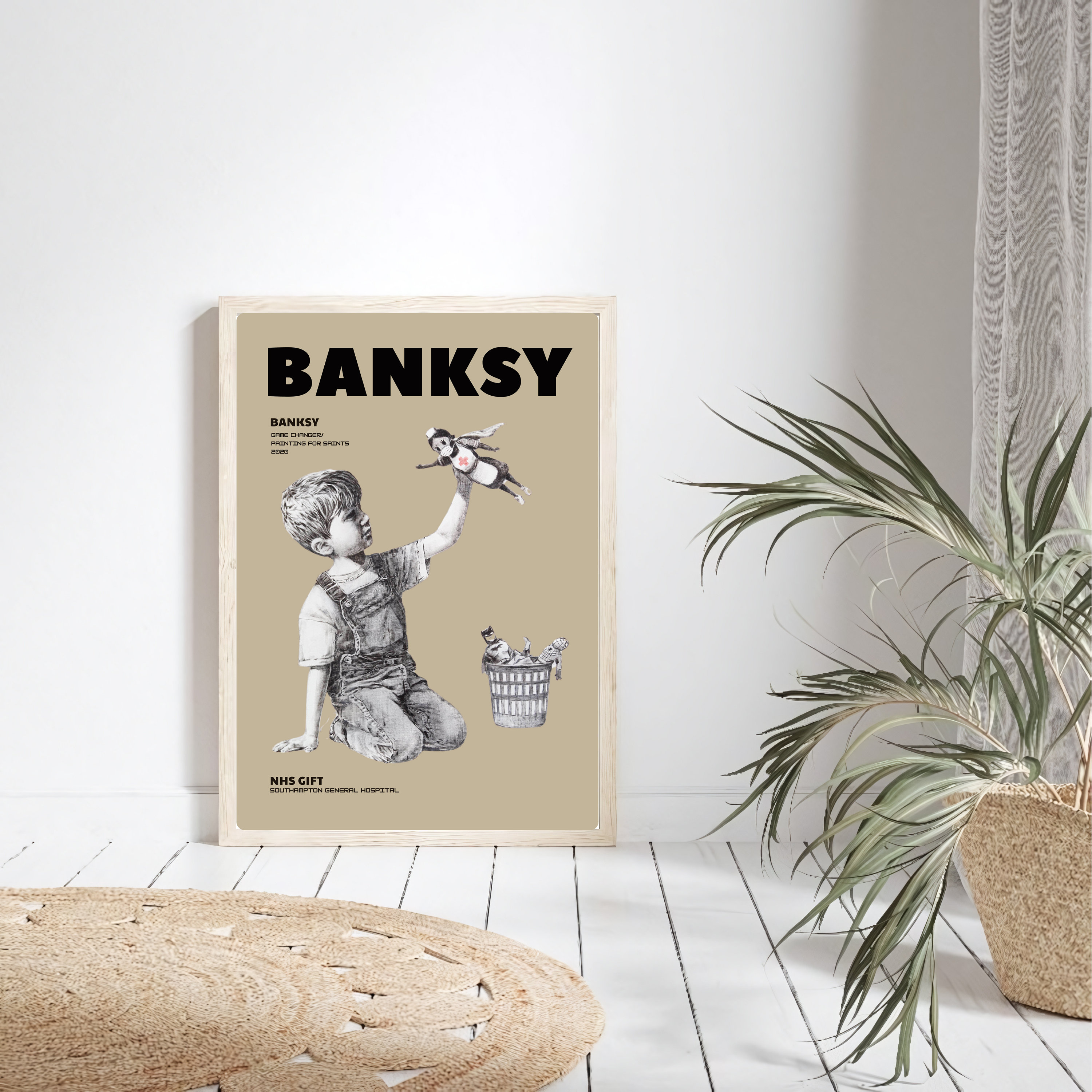 Banksy Game Changer Print, Painting for Saints Print, Banksy NHS Print
