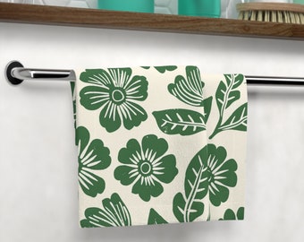 Green Plants Face Towel