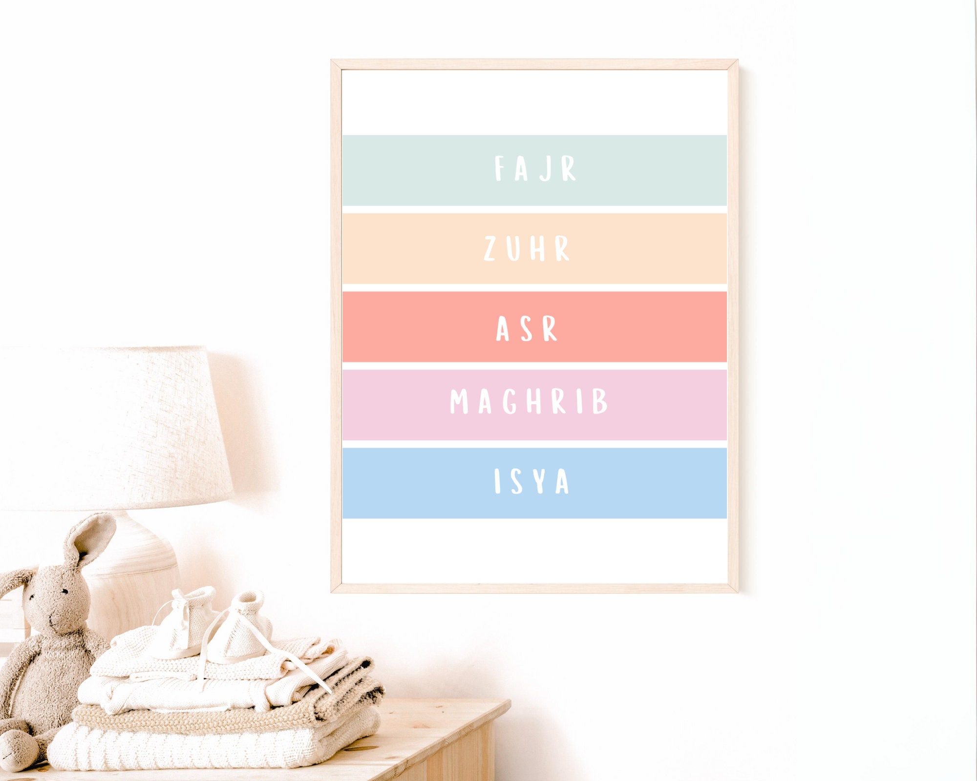 Prayer Times Printable Islamic Islamic Kids Room Print Childrens Wall ...