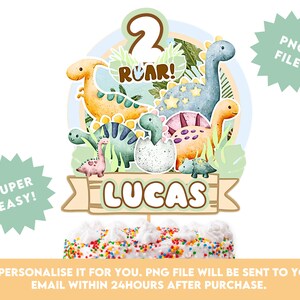 Printable Digital Cake Topper, Personalised Birthday Cake Topper, Digital Cake Topper, Digital Download, Ready in 24 Hours, PNG File