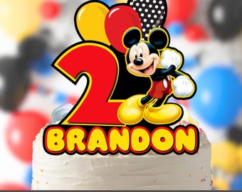 Personalized Birthday Cake Topper, Custom PNG File (Digital Download)