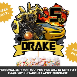Printable Digital Cake Topper, Personalised Birthday Cake Topper, Digital Cake Topper, Digital Download, Ready in 24 Hours, PNG File