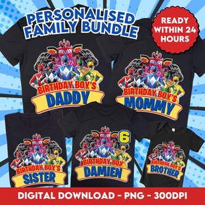 Druckbares digitales PNG T-Shirt Design, personalisiertes Familien-Geburtstags-T-Shirt Design, digitaler Download, fertig in 24 Stunden, PNG-Datei