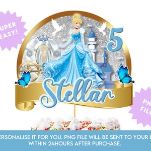 Printable Digital Cake Topper, Personalised Birthday Cake Topper, Digital Cake Topper, Digital Download, Ready in 24 Hours, PNG File