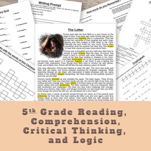 La carta - Lectura, comprensión lectora de quinto grado, plan de estudios de educación en el hogar de quinto grado, lectura de quinto grado, hojas de trabajo de quinto grado