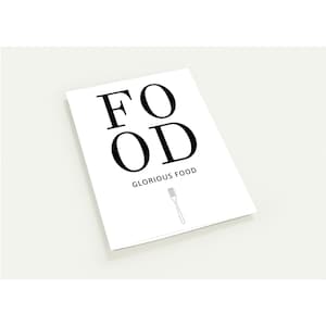 Food Glorious Food-wenskaarten - stijlvolle uitnodigingskaarten, set van 10 - elegant persoonlijk tintje