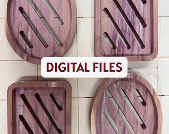 Archivo CNC para jabonera de madera de cedro: Plantilla de carpintería DIY (Descarga digital)