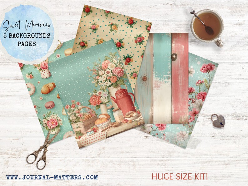Sweet Memories - Junk Journal Kit – Vintage Baking Ephemera - Digital ...