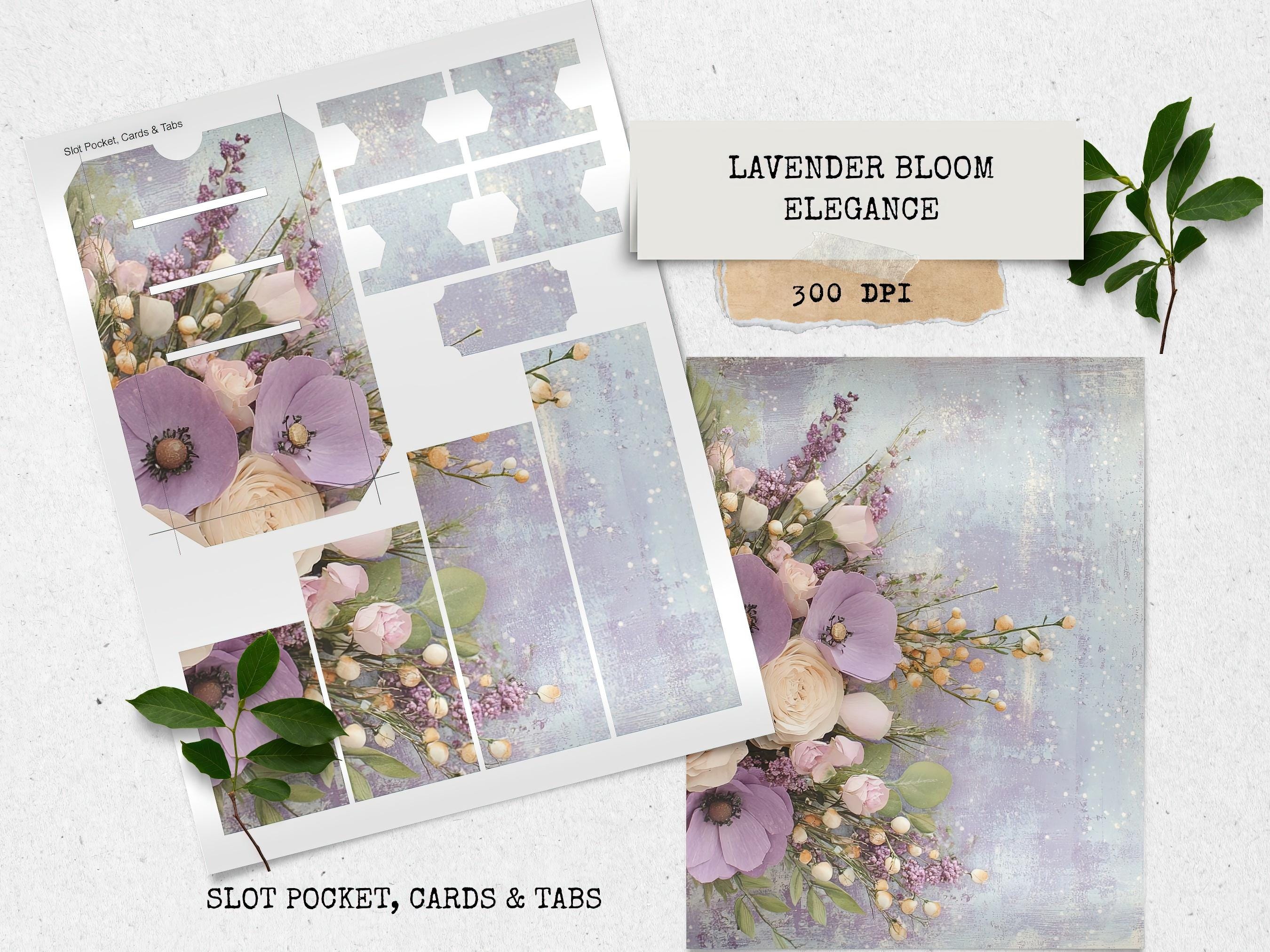 Lavender Bloom Elegance – Floral Junk Journal Kit | Shabby Chic ...