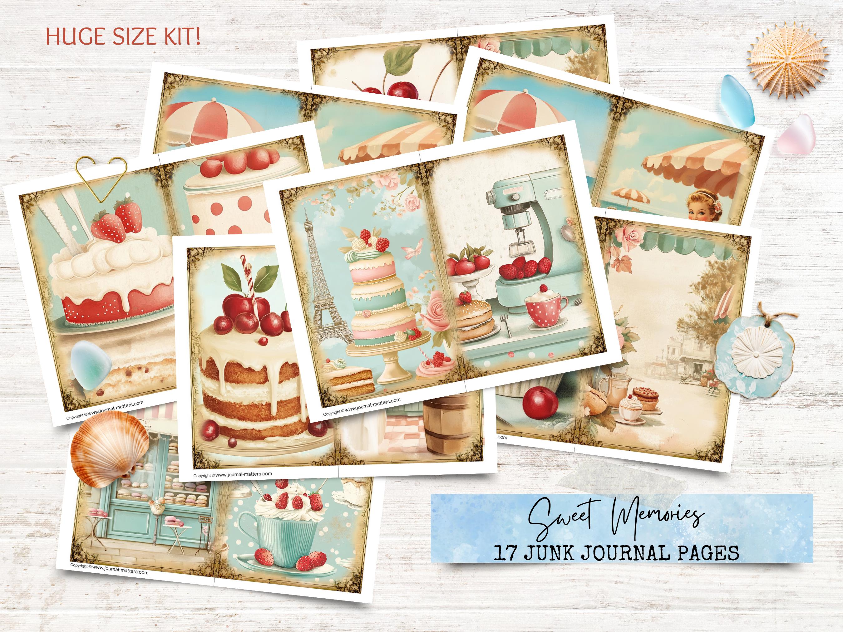 Sweet Memories - Junk Journal Kit – Vintage Baking Ephemera - Digital ...