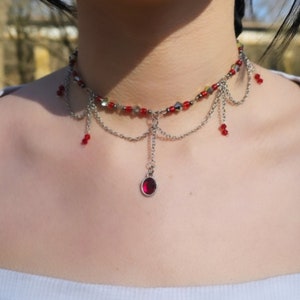 Blood Ruby Choker Necklace - Etsy