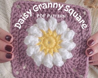 Patrón de crochet Daisy Grandma Square