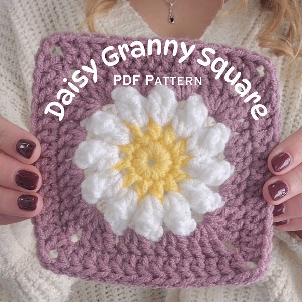 Daisy Granny Square Crochet Pattern