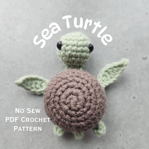 No Sew Sea Turtle Crochet Pattern: Beginner Amigurumi (PDF Pattern)