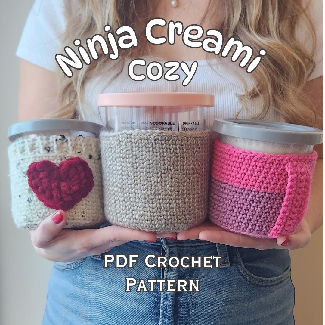 Ninja Creami Cozy Crochet Pattern: Ice Cream Pint Hand Warmer (PDF