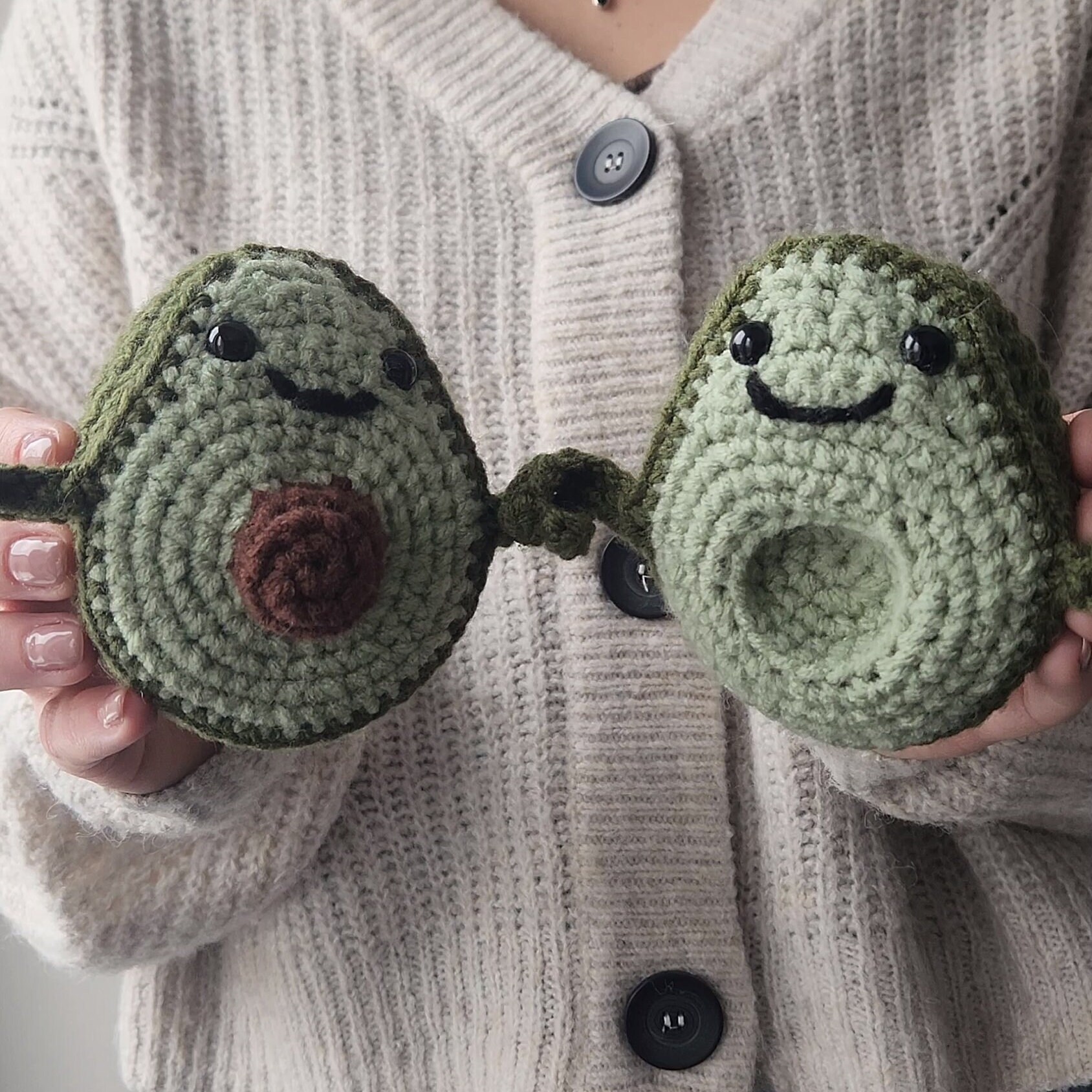 Amigurumi Avocado Crochet Pattern: No Sew Design (PDF Pattern) - Etsy