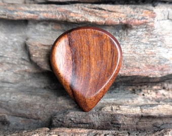 Púa de guitarra de madera, Pau Ferro, forma Paul Gilbert, agarre cómodo, 4 mm, hecha a mano,