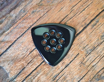 Púa de guitarra acrílica, púa amarilla, forma de olas planetarias