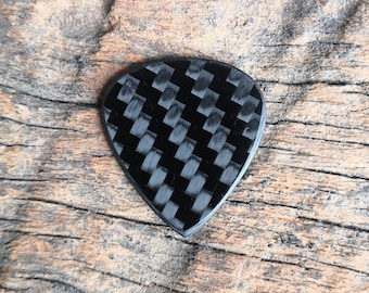 Púa de guitarra de fibra de carbono, estilo Paul Gilbert, hecha a mano