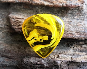 Púa de guitarra Catalin, púa antibacteriana, forma Paul Gilbert, hecha a mano