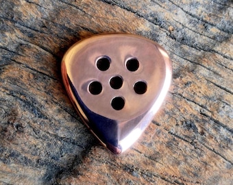 Copper Guitar Pick, Paul Gilbert Style, Comfortable Grip, handmade