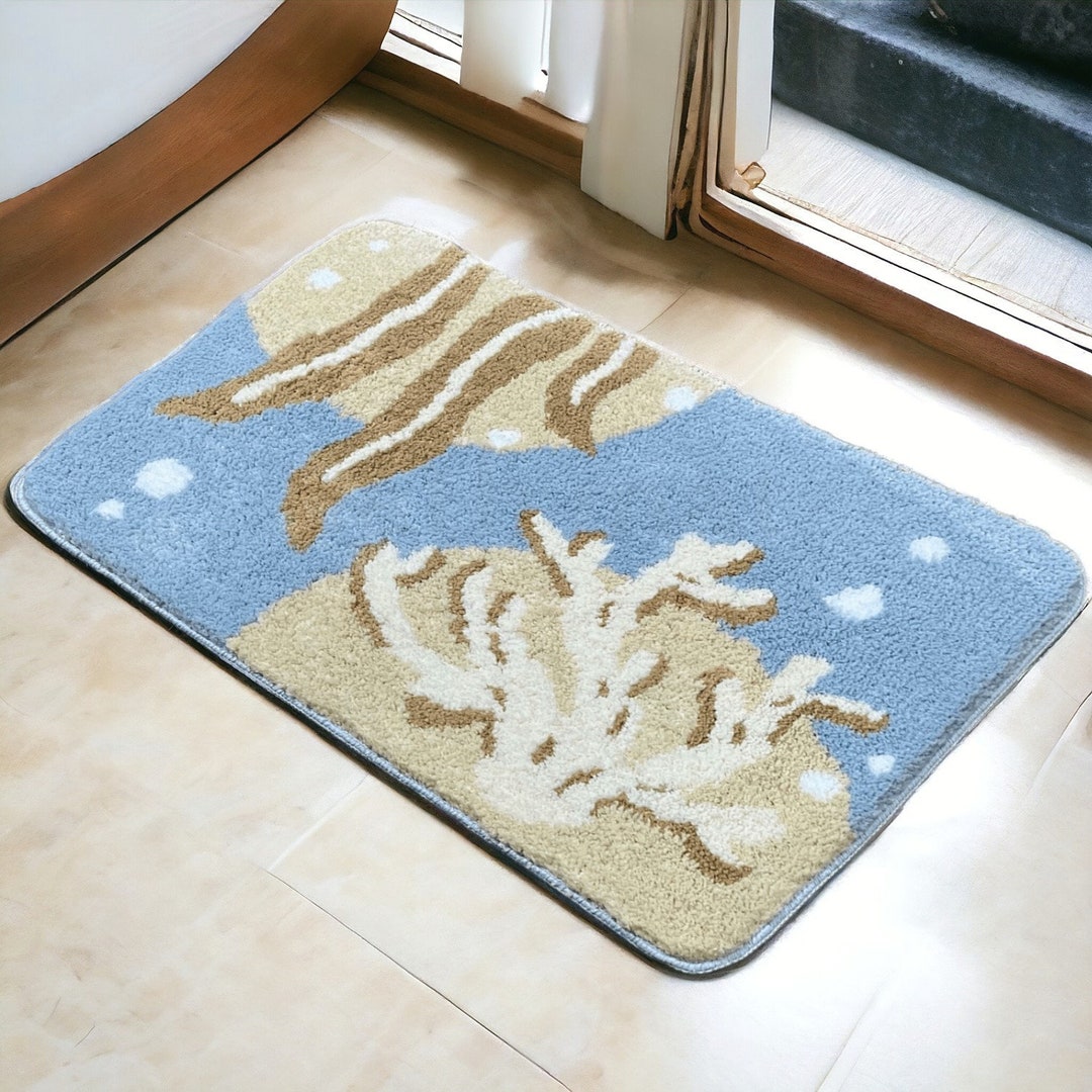 Marine Life Bathmats,cute Bathroom Rugs,absorbent Floor Mats,handmade ...