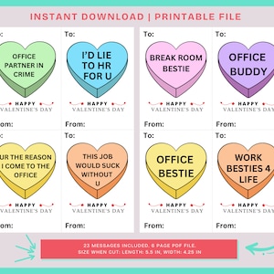 Printable Coworker Valentine's Day Cards - Etsy