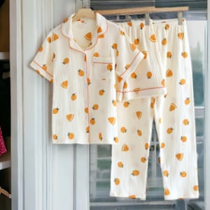 Summer Pajama Set - Women Pajamas - Cotton Pajamas - Loungewear Set - Nightgowns - Linen PJs - Evening Wear