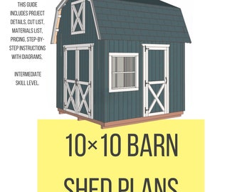 Rustic Retreat Blueprint: 10"x10" Barn Style Shed Plans