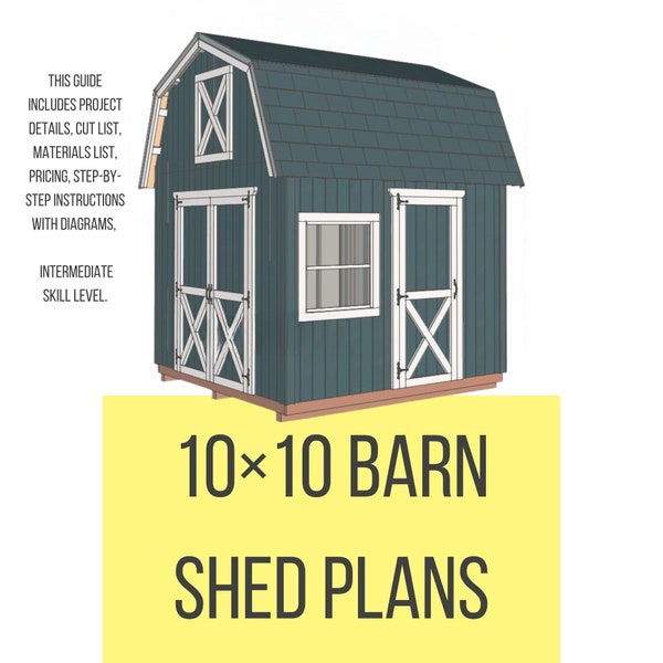 Rustic Retreat Blueprint: 10"x10" Barn Style Shed Plans