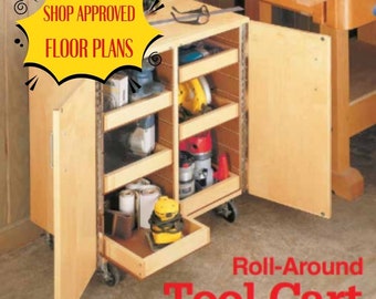 Rolling Tool Cart Plans, with easy customizable drawers for optimal storage solutions!