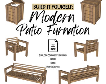 Modern Furniture Building Plans; 3 in 1!