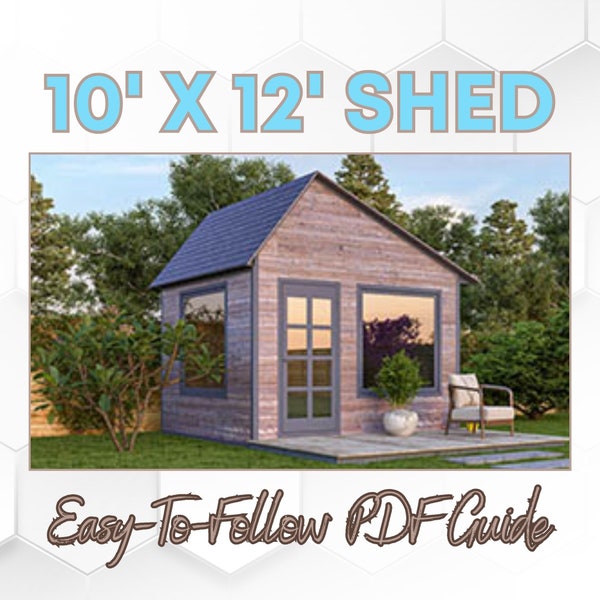 Modern Oasis: 10x12 She Shed with a Stylish View