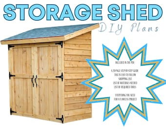 4' x 10' Cedar Storage Shed Plans