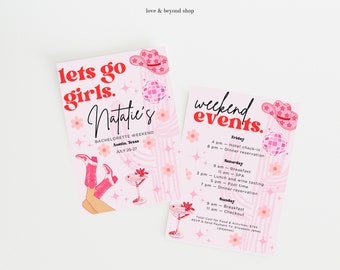 Nashville Bachelorette Invitation & Itinerary Template (Digital)