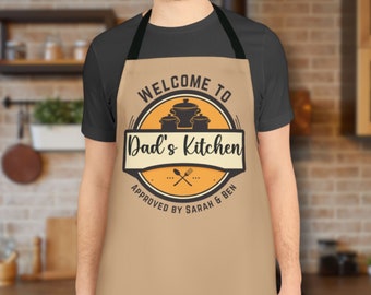 Personalized Apron for Dad, Custom Father's Day Gift, Birthday Gift for Dad, Personalized Gift for Dad, Custom Apron Daddy, Present for Papa