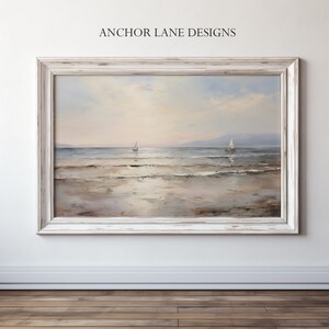 Ships at Sea Landscape | Nautical Art | Digital Download | Printable Wall Art |