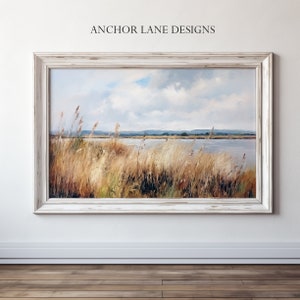 New England Salt Marsh Landscape |  Nautical Art | Digital Download | Printable Wall Art |