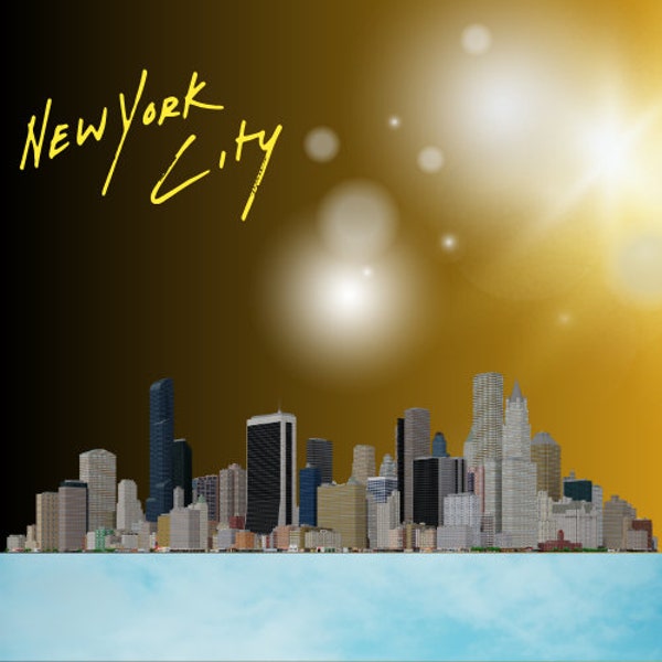 Skyline de Nueva York, Descarga instantánea, Descarga de productos digitales