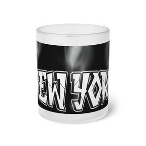 Milchglas Tasse, Nowy Jork Schriftzug Tasse, NYC Kaffeetasse, Milchglas Tasse, panoramę miasta Teebecher, Reise pamiątka Geschenk