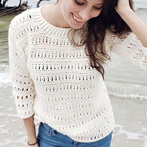 Crochet Pattern: Boho Beach Vibes Sweater Lacy & Chic Pullover