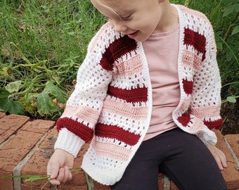 Crochet Pattern: Romantic Kids Cardigan