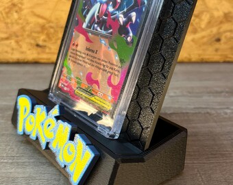 Modular Trading Card Display Stand | Card Holder for Toploaders, Sleeves and Magnetic Card Holders | Magnetic and Customizable
