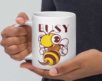 As busy as a Bee coffee mug - grammar humor