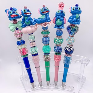 Canetas de miçangas Stitch | Canetas de miçangas | Canetas sofisticadas