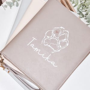 Personalized travel organizer for documents, ID, veterinarian, vaccination certificate made of PU leather