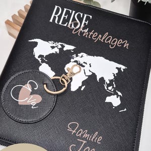 Personalized travel organizer – document bag for passport, vaccination certificate, U-booklet – gift idea for families & frequent travelers