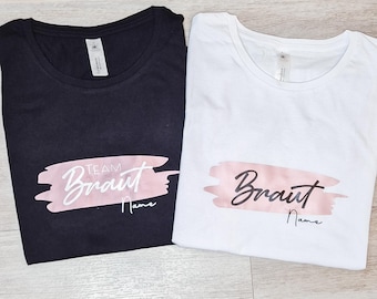 Personalized T-shirt for bachelorette parties | Team Bride design | Gift for bridesmaids & maid of honor